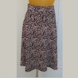 Animal print a-line skirt